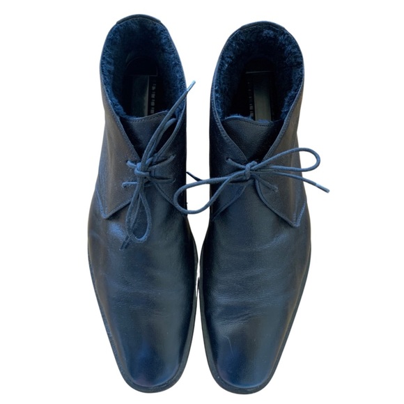 Hugo Boss Black Pebbled Leather Chukka Boots - Picture 2 of 6